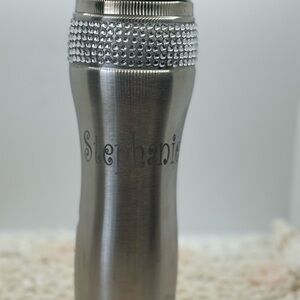 Embellished stainless steel Stephanie tumbler with lid